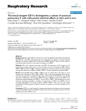 Báo cáo y học: "The beta2 integrin CD11c distinguishes a subset of cytotoxic pulmonary T cells with potent antiviral effects in vitro and in vivo"