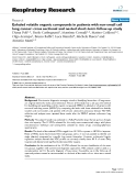 Báo cáo y học: " Exhaled volatile organic compounds in patients with non-small cell lung cancer: cross sectional and nested short-term follow-up study"