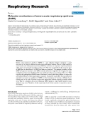 Báo cáo y học: "Molecular mechanisms of severe acute respiratory syndrome (SARS)"