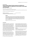 Báo cáo y học: "Pro/con ethics debate: Should mechanical ventilation be continued to allow for progression to brain death so that organs can be donated"