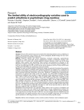 Báo cáo y học: "The limited utility of electrocardiography variables used to predict arrhythmia in psychotropic drug overdose"