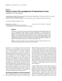 Báo cáo y học: "Clinical review: The management of hypertensive crises"