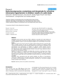 Báo cáo khoa học: " Early decompressive craniectomy and duraplasty for refractory intracranial hypertension in children: results of a pilot study"