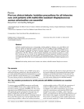 Báo cáo khoa học: " Pro/con clinical debate: Isolation precautions for all intensive care unit patients with methicillin-resistant Staphylococcus aureus colonization are essential"