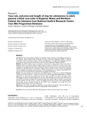 Báo cáo khoa học: "Case mix, outcome and length of stay for admissions to adult, general critical care units in England, Wales and Northern Ireland: the Intensive"