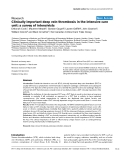 Báo cáo khoa học: ":Clinically important deep vein thrombosis in the intensive care unit: a survey of intensivists"