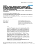 Báo cáo khoa học: "Acute renal failure – definition, outcome measures, animal models, fluid therapy and information technology needs: the Second International Consensus Conference of the Acute Dialysis Quality Initiative (ADQI) Group"