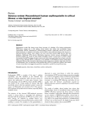 Báo cáo y học: "Science review: Recombinant human erythropoietin in critical illness: a role beyond anemia"