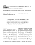 Báo cáo y học: "Clinical review: Treatment of heat stroke: should dantrolene be considered"