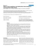 Báo cáo y học: "Effect of lung compliance and endotracheal tube leakage on measurement of tidal volume"