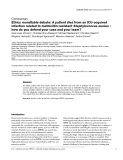 Báo cáo y học: "Ethics roundtable debate: A patient dies from an ICU-acquired infection related to methicillin-resistant Staphylococcus aureus – how do you defend your case and your team"