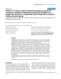 Báo cáo y học: "Impact of a nurses' protocol-directed weaning procedure on outcomes in patients undergoing mechanical ventilation for longer than 48 hours: a prospective cohort study with a matched historical control group"