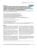 Báo cáo khoa học: " Decreased duration of mechanical ventilation when comparing analgesia-based sedation using remifentanil with standard hypnotic-based sedation for up to 10 days in intensive care unit patients: a randomised trial [ISRCTN47583497]"