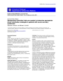 Báo cáo khoa học: " Randomized controlled trials are needed to determine appropriate blood transfusion strategies in patients with acute coronary syndromes"