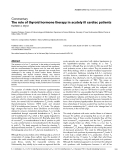 Báo cáo khoa học: "The role of thyroid hormone therapy in acutely ill cardiac patients"