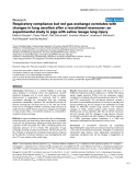 Báo cáo khoa học: "Respiratory compliance but not gas exchange correlates with changes in lung aeration after a recruitment maneuver: an experimental study in pigs with saline lavage lung injury"
