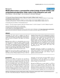 Báo cáo khoa học: " Medication errors: a prospective cohort study of hand-written and computerised physician order entry in the intensive care unit"