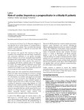 Báo cáo khoa học: "Role of cardiac troponin as a prognosticator in critically ill patients"