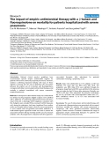 Báo cáo khoa học: "The impact of empiric antimicrobial therapy with a β-lactam and fluoroquinolone on mortality for patients hospitalized with severe pneumonia"