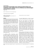 Báo cáo khoa học: "Information technology issues during and after Katrina and usefulness of the Internet: how we mobilized and utilized digital communications systems"