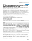 Báo cáo khoa học: "The clinical value of daily routine chest radiographs in a mixed medical–surgical intensive care unit is low"