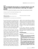 Báo cáo khoa học: "Use of prophylactic fluconazole in a neonatal intensive care unit: efficacy is similar to that described in adult high-risk surgical patients"