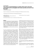 Báo cáo khoa học: "The choice of catecholamines in septic shock: more and more good arguments to strengthen the known position, but don’t lose the faith"