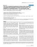 Báo cáo y học: "The use of moderate hypothermia during cardiac surgery is associated with repression of tumour necrosis factor-α via inhibition of activating protein-1: an experimental study"