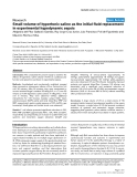 Báo cáo y học: "Small volume of hypertonic saline as the initial fluid replacement in experimental hypodynamic sepsis"