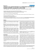 Báo cáo y học: "Intensive care acquired infection is an independent risk factor for hospital mortality: a prospective cohort study"