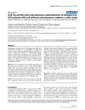Báo cáo y học: "Anti-Xa activity after subcutaneous administration of dalteparin in ICU patients with and without subcutaneous oedema: a pilot study"