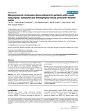 Báo cáo y học: "Measurement of alveolar derecruitment in patients with acute lung injury: computerized tomography versus pressure–volume curve"