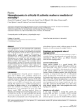 Hyperglycaemia in critically ill patients: marker or mediator of mortality?