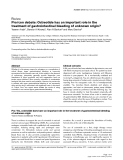 Báo cáo y học: "Pro/con debate: Octreotide has an important role in the treatment of gastrointestinal bleeding of unknown origin"