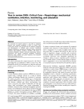 Báo cáo y học: "Year in review 2005: Critical Care — Respirology: mechanical ventilation, infection, monitoring, and education"