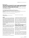 Báo cáo y học: "Haemodynamic management of severe sepsis: recommendations of the French Intensive Care Societies (SFAR/SRLF) Consensus Conference, 13 October 2005, Paris, France"