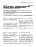 Báo cáo y học: "How can the response to volume expansion in patients with spontaneous respiratory movements be predicted"