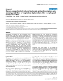 Báo cáo y học: "Serum procalcitonin level and leukocyte antisedimentation rate as early predictors of respiratory dysfunction after oesophageal tumour resection"