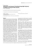 Báo cáo y học: " Allowing for spontaneous breathing during high-frequency oscillation: the key for final success"