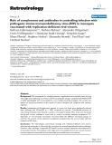 Báo cáo y học: "Role of complement and antibodies in controlling infection with pathogenic simian immunodeficiency virus (SIV) in macaques vaccinated with replication-deficient viral vectors"