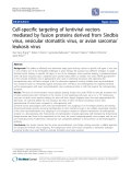 Báo cáo y học: " Cell-specific targeting of lentiviral vectors mediated by fusion proteins derived from Sindbis virus, vesicular "