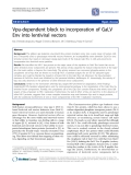 Báo cáo y học: "Vpu-dependent block to incorporation of GaLV Env into lentiviral vectors"