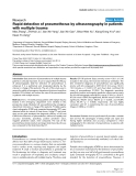 Báo cáo khoa học: "Rapid detection of pneumothorax by ultrasonography in patients with multiple trauma"