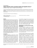 Báo cáo khoa học: " Organ donation after circulatory death: the forgotten donor"