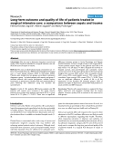 Báo cáo khoa học: " Long-term outcome and quality of life of patients treated in surgical intensive care: a comparison between sepsis and trauma"