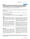 Báo cáo khoa học: "Efficacy and safety of a low-flow veno-venous carbon dioxide removal device: results of an experimental study in adult sheep"