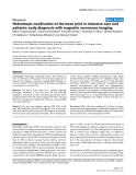 Báo cáo khoa học: "Heterotopic ossification of the knee joint in intensive care unit patients: early diagnosis with magnetic resonance imaging"