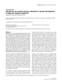 Báo cáo khoa học: "Should we use central venous saturation to guide management in high-risk surgical patient"