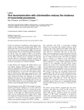 Báo cáo khoa học: "Oral decontamination with chlorhexidine reduces the incidence of nosocomial pneumonia"