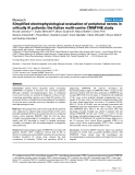 Báo cáo khoa học: "Simplified electrophysiological evaluation of peripheral nerves in critically ill patients: the Italian multi-centre CRIMYNE study"